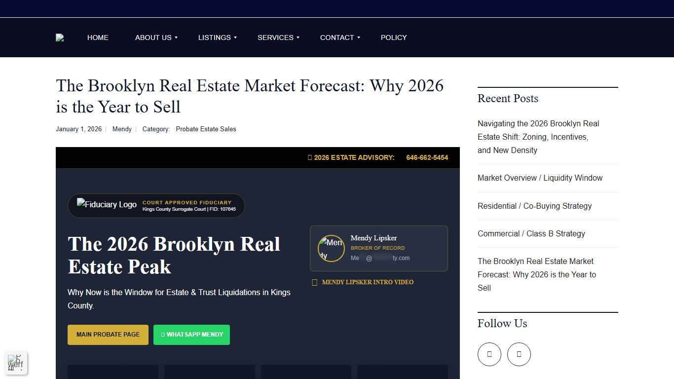 The Brooklyn Real Estate Market Forecast: Why 2026 is the Year to Sell - Mendy Realty